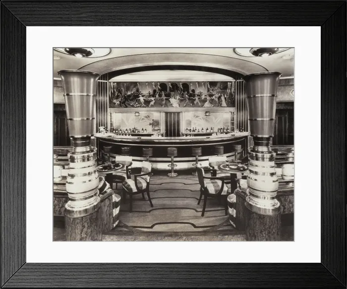Framed Print : Cocktail Bar on Queen Mary Framed Print : Cocktail Bar on Queen Mary