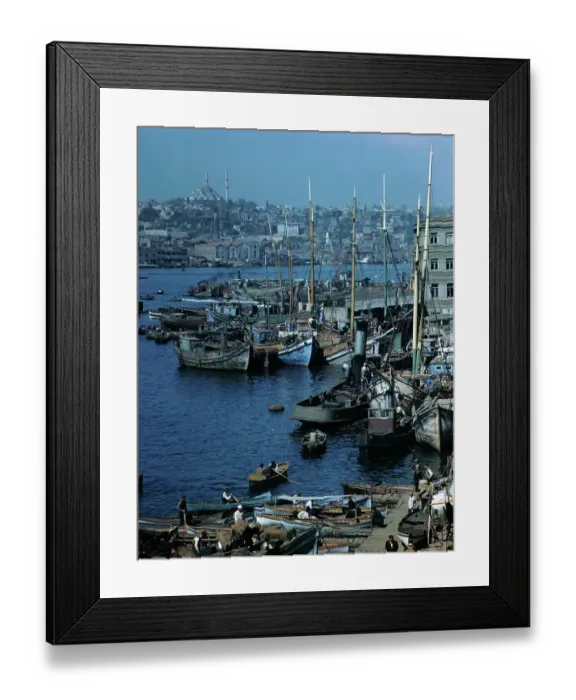 Framed Print : Docked Ships in Istanbul, Turkey Framed Print : Docked Ships in Istanbul, Turkey