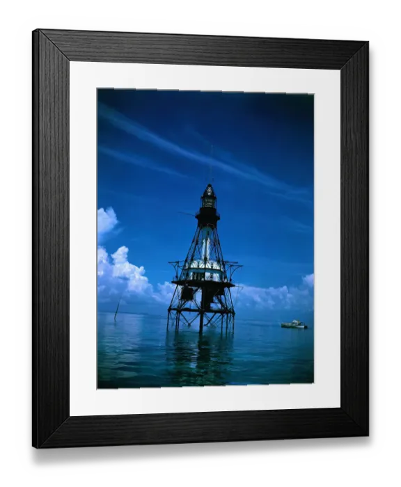 Framed Print : View of Fowey Rocks Lighthouse