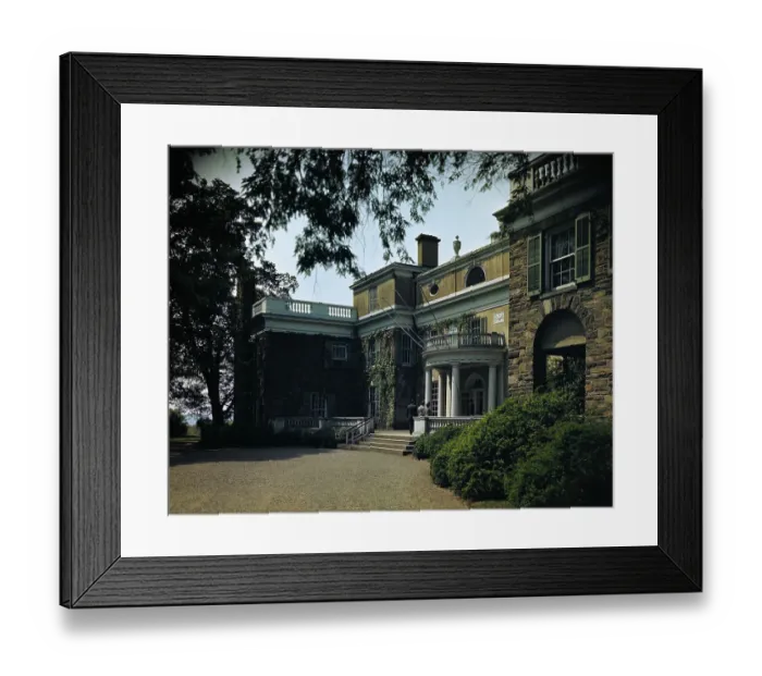 Framed Print : Shadowy View of Large Mansion Framed Print : Shadowy View of Large Mansion