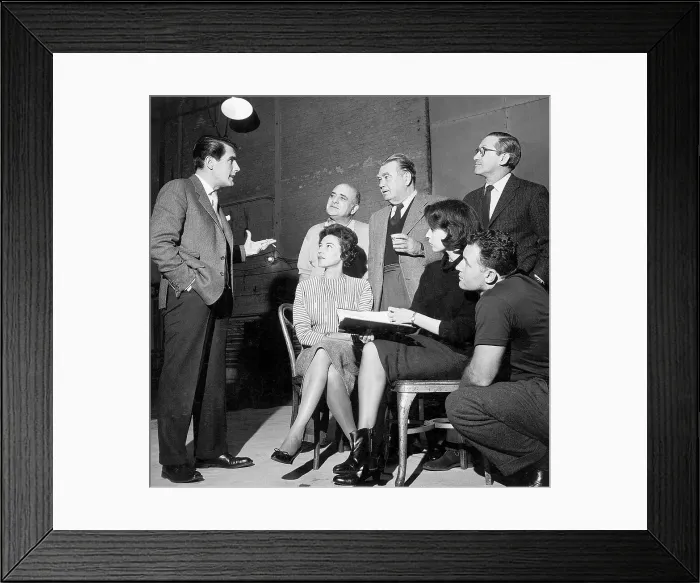 Framed Print : Action Group Taking Direction On Stage Framed Print : Action Group Taking Direction On Stage