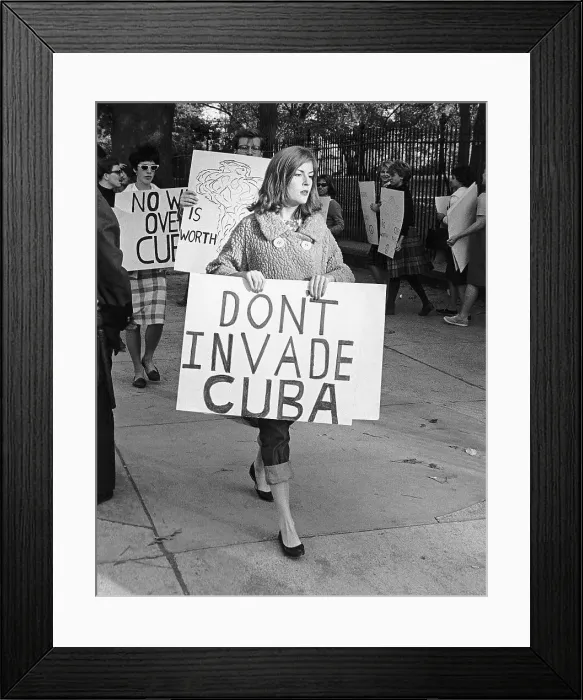 Framed Print : Protest Over American / Cuban Involement Framed Print : Protest Over American / Cuban Involement