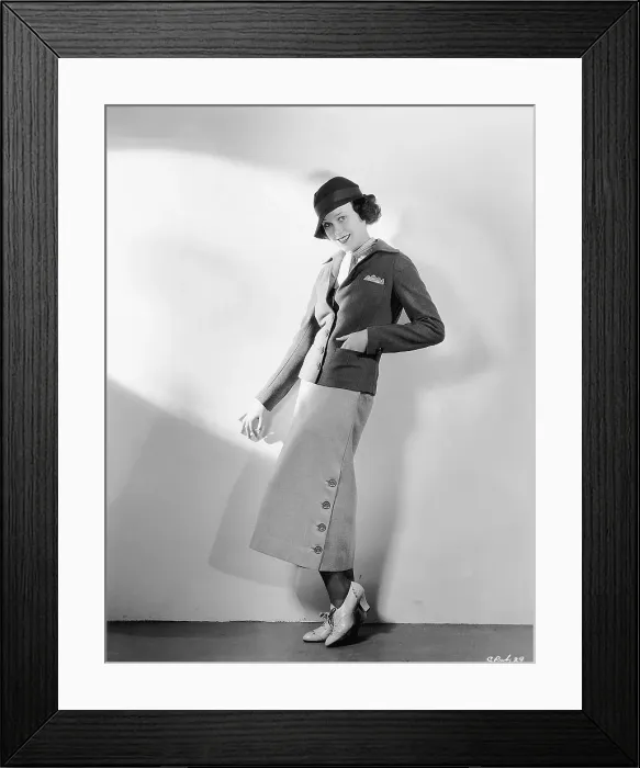 Framed Print : Barbara Weeks Posed In Sport Suit Framed Print : Barbara Weeks Posed In Sport Suit