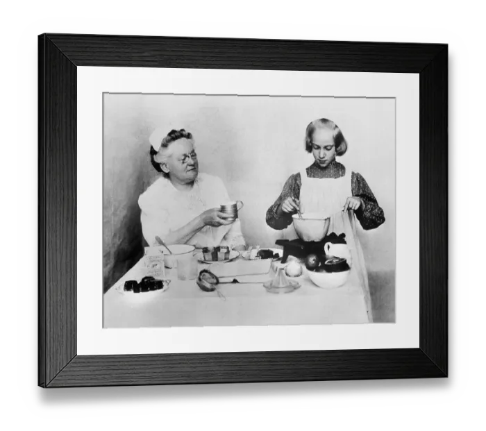 Framed Print : Fannie Farmer Watches Student Cook Framed Print : Fannie Farmer Watches Student Cook