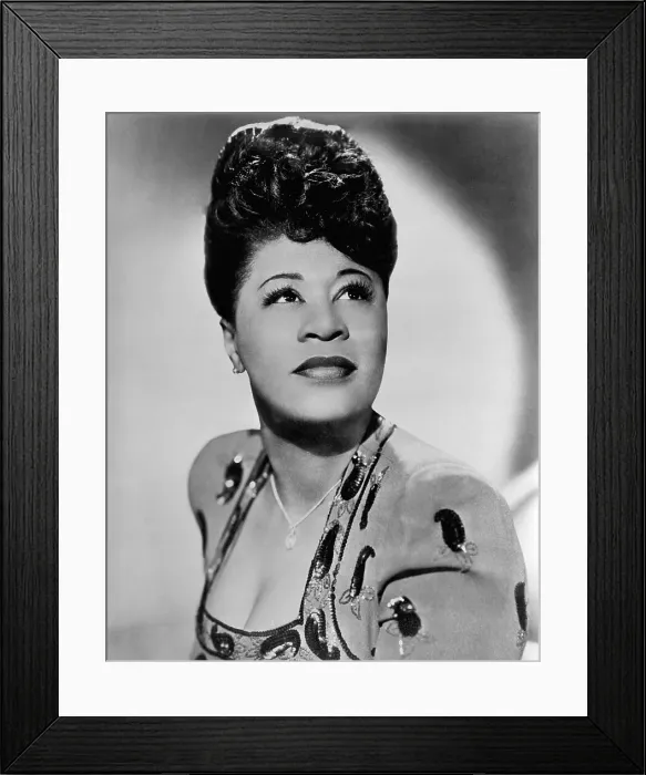Framed Print : Portrait Of Singer Ella Fitzgerald Framed Print : Portrait Of Singer Ella Fitzgerald