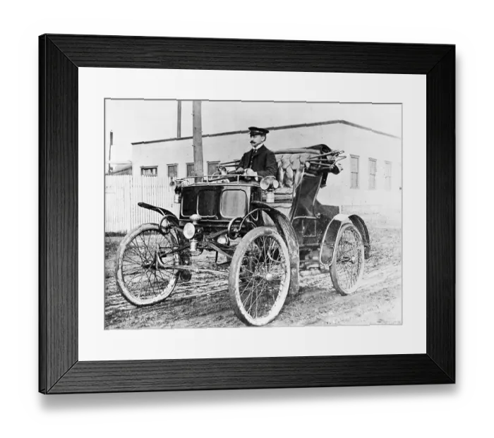 Framed Print : William D. Packard Driving Model B Framed Print : William D. Packard Driving Model B