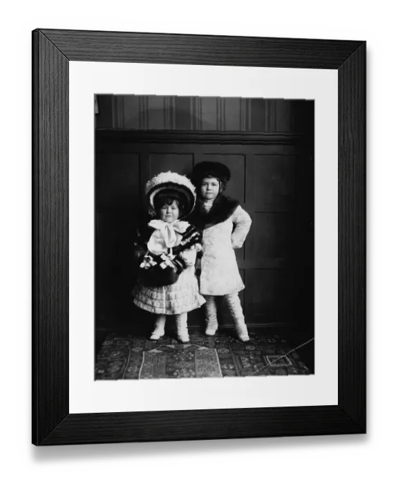 Framed Print : Young Cornelius Vanderbilt Jr. & Sister Framed Print : Young Cornelius Vanderbilt Jr. & Sister