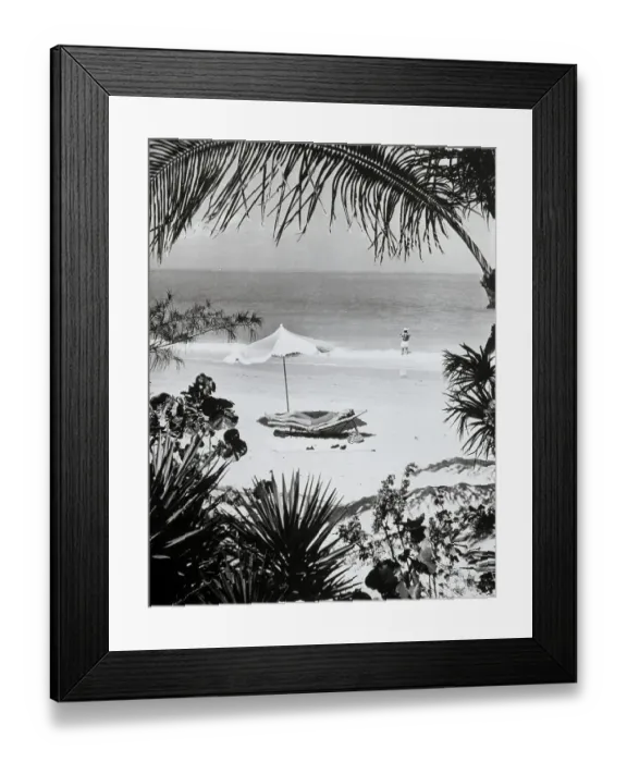 Framed Print : Man Fishing & Woman Sunbathing At Beach Framed Print : Man Fishing & Woman Sunbathing At Beach