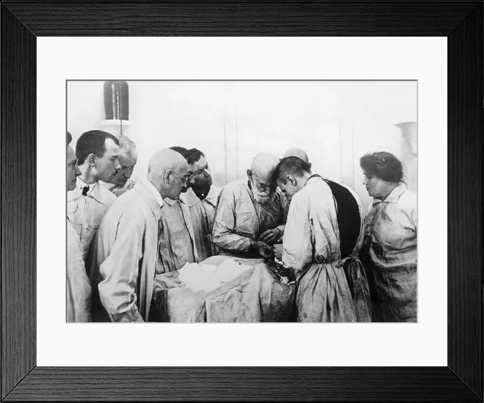 Framed Print : Ivan Pavlov Operating on Dog Framed Print : Ivan Pavlov Operating on Dog