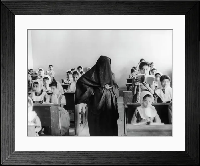 Framed Print : Traditionally-Dressed Teacher In Class Framed Print : Traditionally-Dressed Teacher In Class