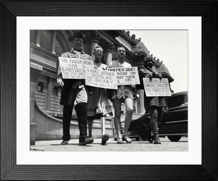 Framed Print : Men In Outfits Picket Museum Framed Print : Men In Outfits Picket Museum