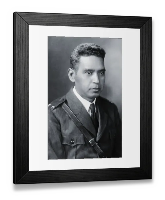 Framed Print : Formal Portrait Of Maximiliano Hernandez Martinez Framed Print : Formal Portrait Of Maximiliano Hernandez Martinez