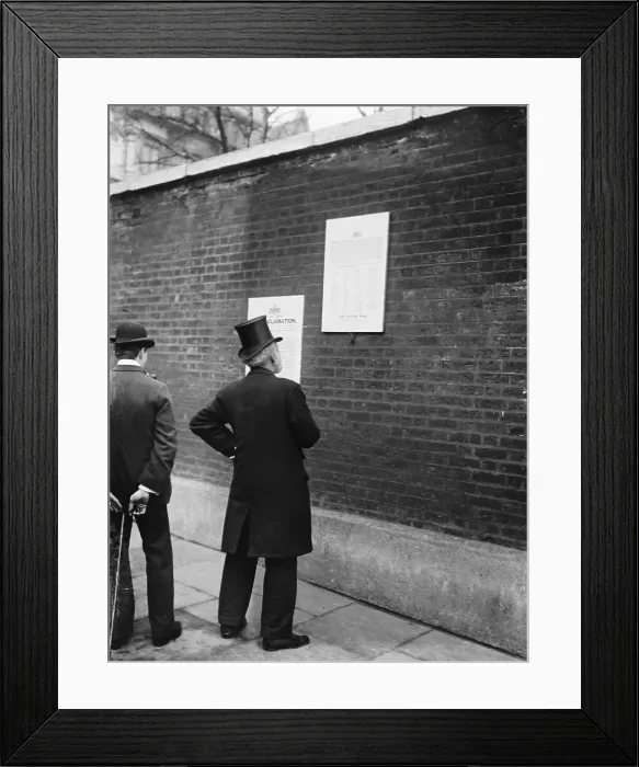 Framed Print : Edwardian Man Looking At Wall Poster Framed Print : Edwardian Man Looking At Wall Poster