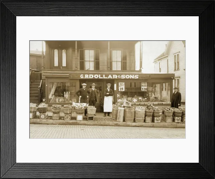 Framed Print : Exterior Of Gr Dollar & Sons Vegetable
