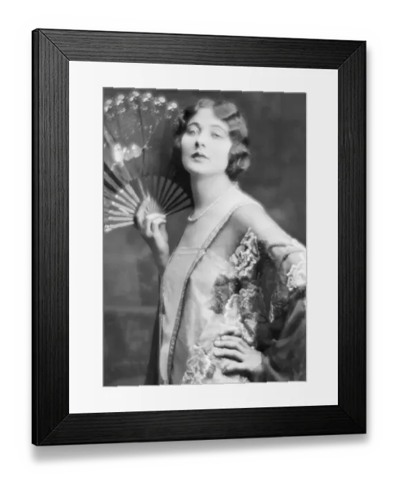 Framed Print : Waist-Up Betty Blythe Holding Fan Framed Print : Waist-Up Betty Blythe Holding Fan