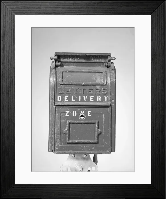 Framed Print : Close-Up Of Letter Box Framed Print : Close-Up Of Letter Box