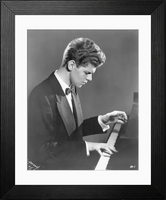 Framed Print : Profile Of Van Cliburn Playing Piano Framed Print : Profile Of Van Cliburn Playing Piano