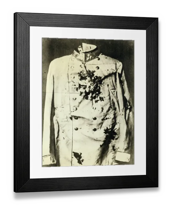 Framed Print : Bloodied Coat of Franz Ferdinand Framed Print : Bloodied Coat of Franz Ferdinand