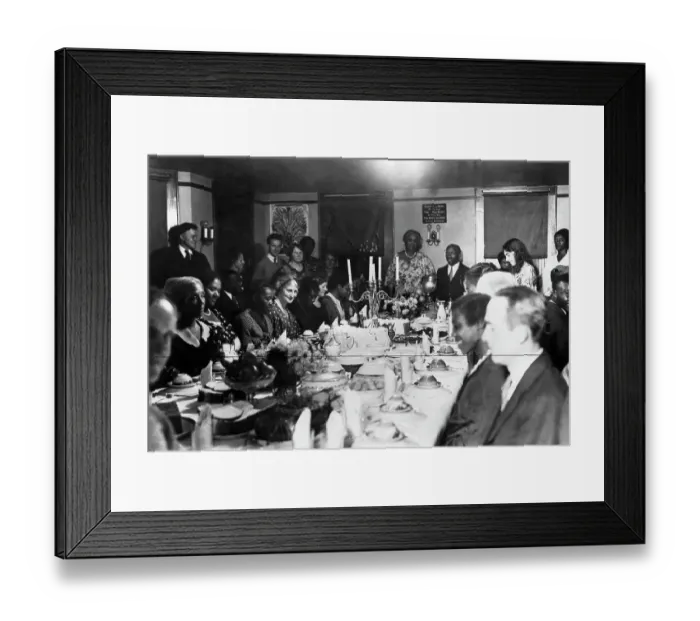 Framed Print : Father Divine And Group Of People Dining Framed Print : Father Divine And Group Of People Dining