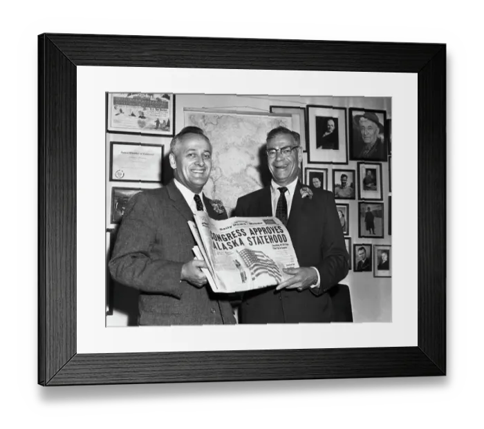 Framed Print : Egan And Bartlett Hold Up Daily News Framed Print : Egan And Bartlett Hold Up Daily News
