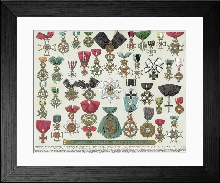 Framed Print : Forty German Medals Framed Print : Forty German Medals