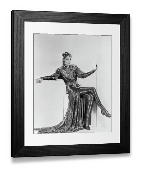 Framed Print : Greta Garbo in Mata Hari Style Costume Framed Print : Greta Garbo in Mata Hari Style Costume