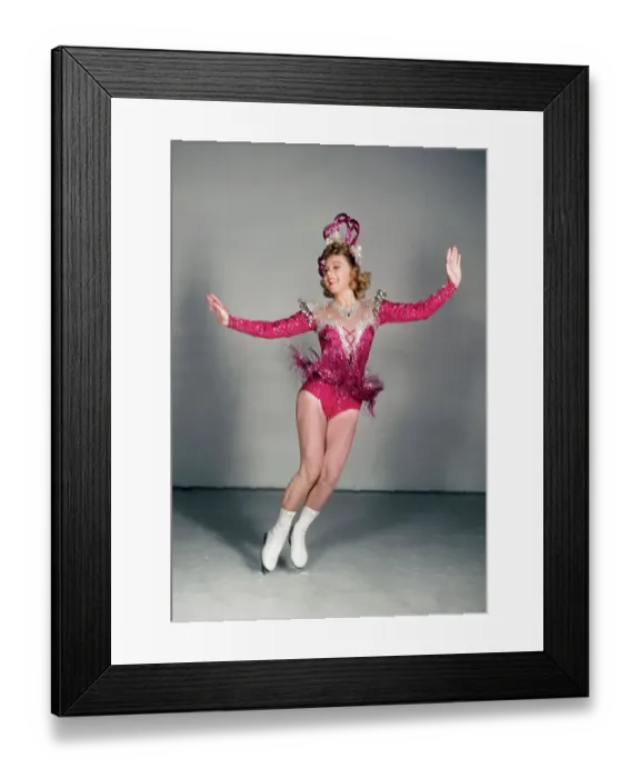 Framed Print : Sonia Henie In Mid Flight