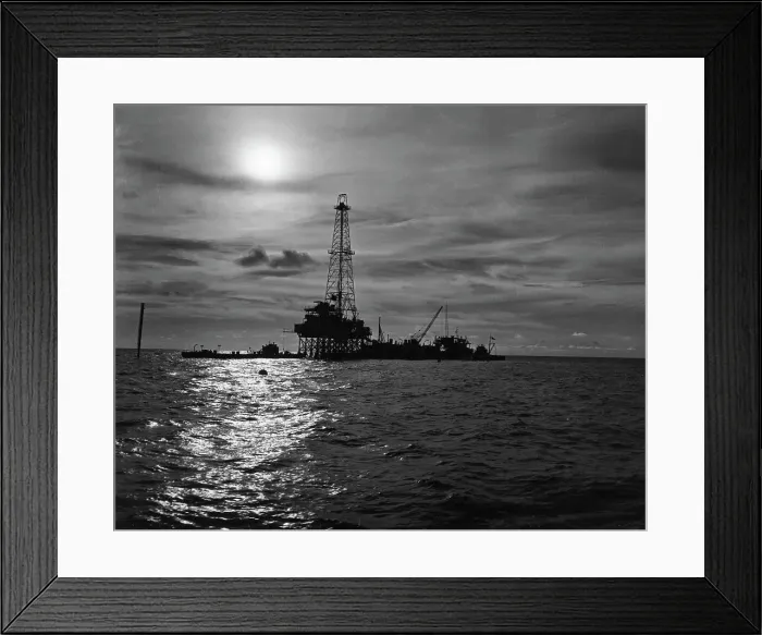 Framed Print : General View Of Offshore Oilwell Framed Print : General View Of Offshore Oilwell