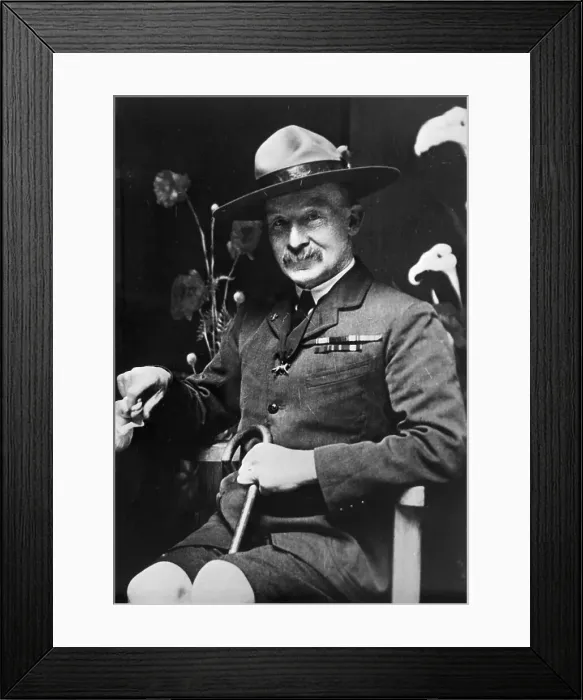 Framed Print : Robert Baden-Powell In Boy Scout Uniform Framed Print : Robert Baden-Powell In Boy Scout Uniform