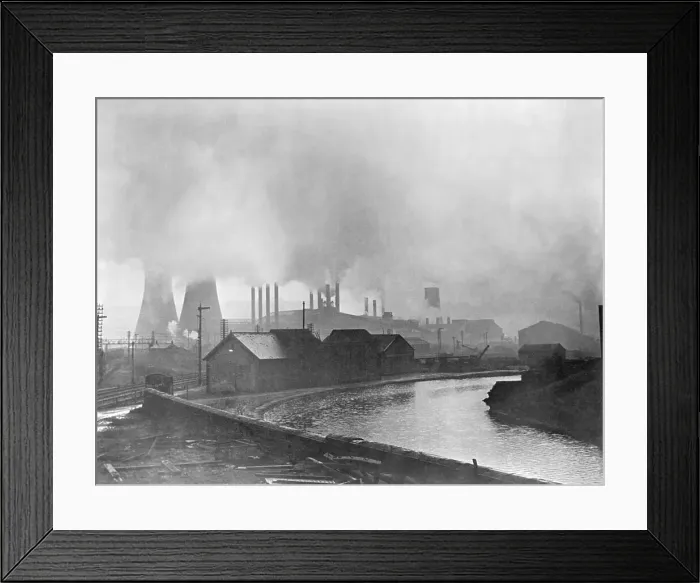 Framed Print : Industrial Smog Polluting Sheffield Framed Print : Industrial Smog Polluting Sheffield