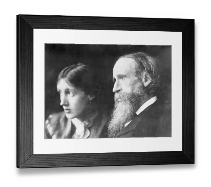 Framed Print : Portrait of Virginia Woolf and Sir Leslie Stephen Framed Print : Portrait of Virginia Woolf and Sir Leslie Stephen