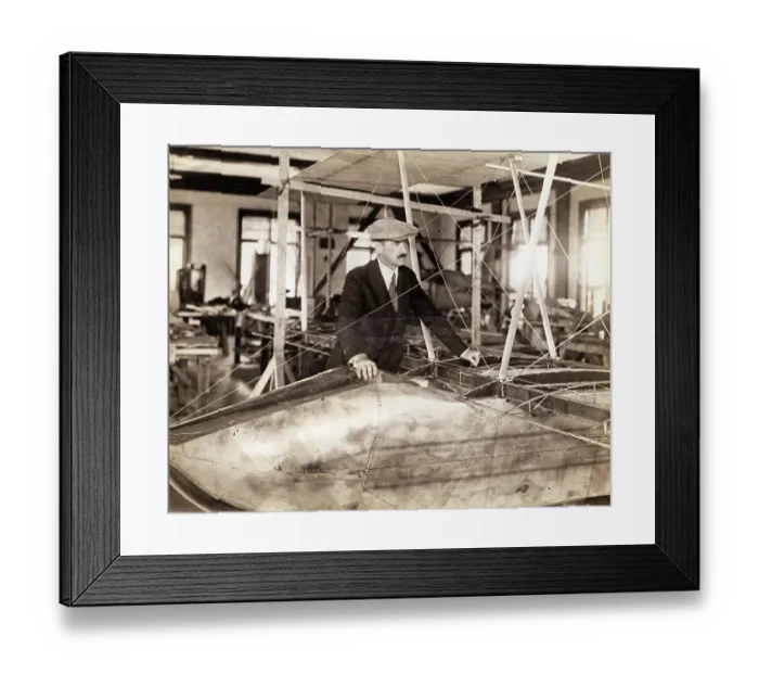 Framed Print : Glenn Curtiss Working on Plane Framed Print : Glenn Curtiss Working on Plane