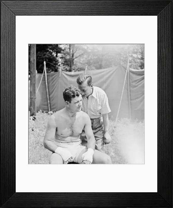 Framed Print : Boxer James Braddock and Manager Joe Gould Framed Print : Boxer James Braddock and Manager Joe Gould