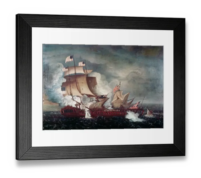 Framed Print : USS Constitution vs. HMS Guerriere by Thomas Birch Framed Print : USS Constitution vs. HMS Guerriere by Thomas Birch