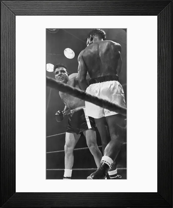 Framed Print : Jake LaMotta and Sugar Ray Robinson Boxing Framed Print : Jake LaMotta and Sugar Ray Robinson Boxing