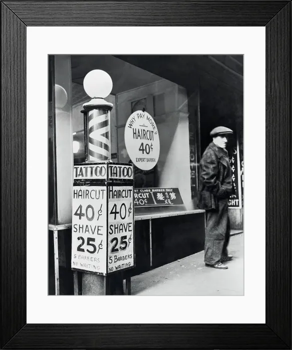 Framed Print : Barber Shop Storefront Framed Print : Barber Shop Storefront
