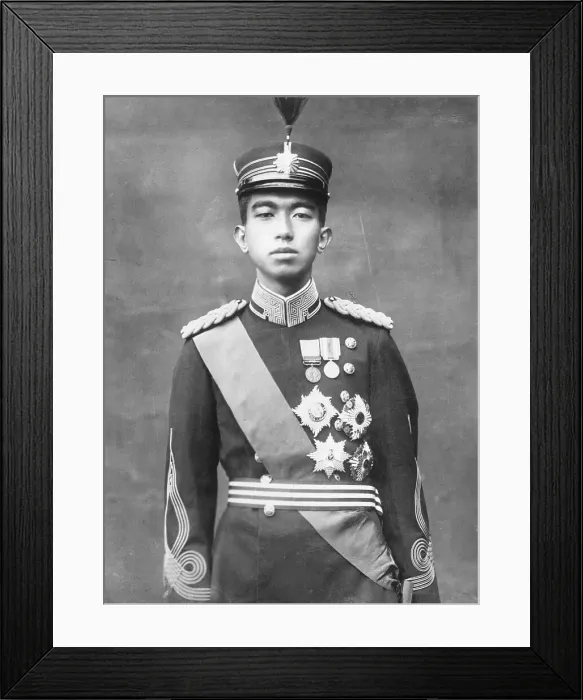 Framed Print : Prince Hirohito of Japan Posing in Official Uniform Framed Print : Prince Hirohito of Japan Posing in Official Uniform