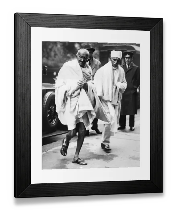 Framed Print : Mahatma Gandhi Visiting a Friend Framed Print : Mahatma Gandhi Visiting a Friend
