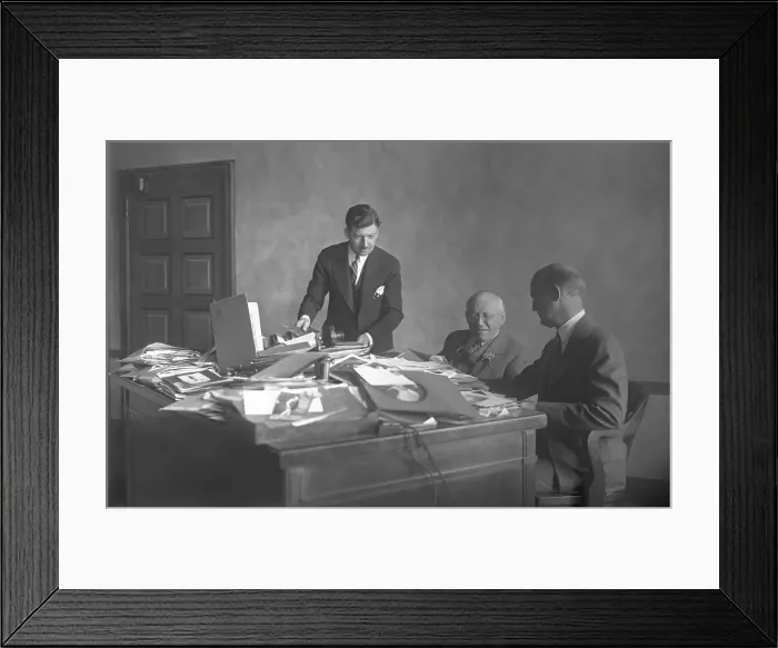 Framed Print : Carl Laemmle, C.E. Helah, & R.H. Cochrane Framed Print : Carl Laemmle, C.E. Helah, & R.H. Cochrane