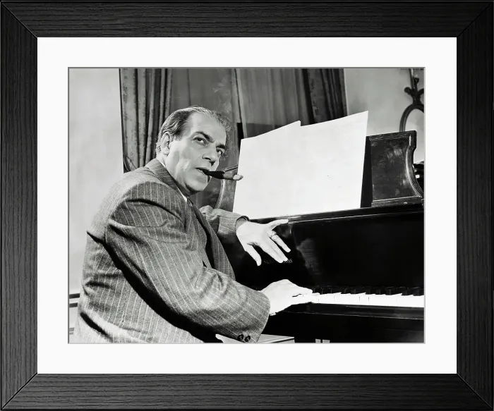 Framed Print : Composer Heitor Villa-Lobos at the Piano Framed Print : Composer Heitor Villa-Lobos at the Piano