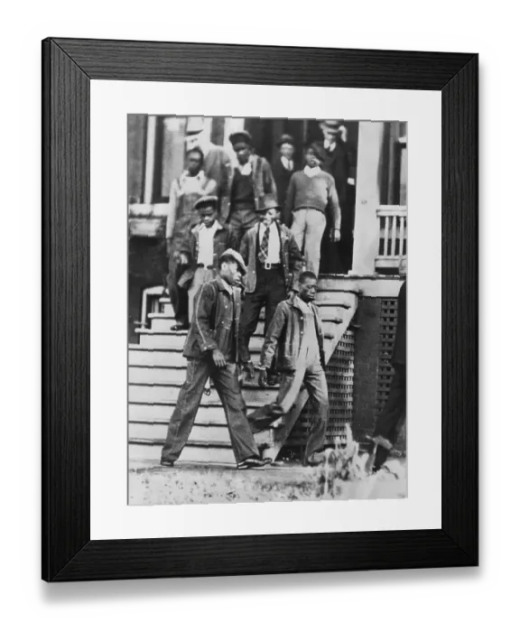 Framed Print : Scottsboro Defendants Leaving Jail Framed Print : Scottsboro Defendants Leaving Jail