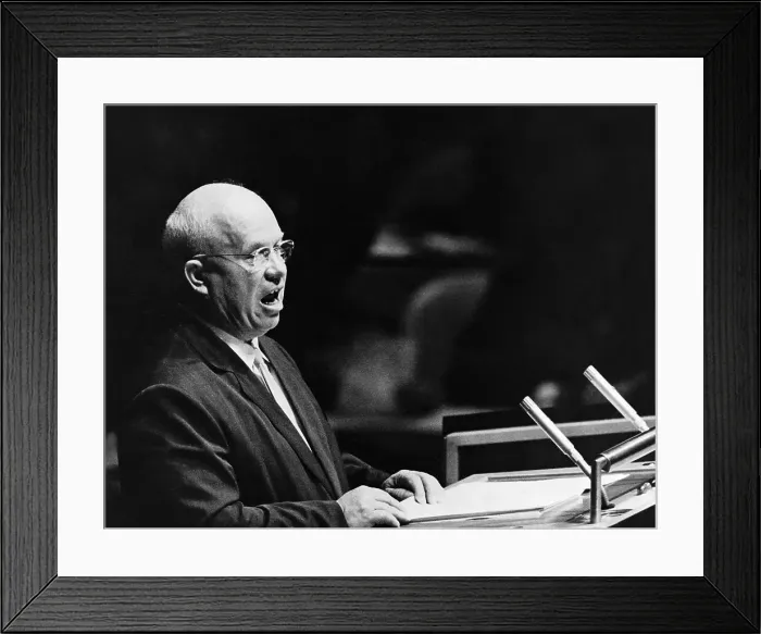 Framed Print : Portrait of Nikita Khrushchev Speaking Framed Print : Portrait of Nikita Khrushchev Speaking