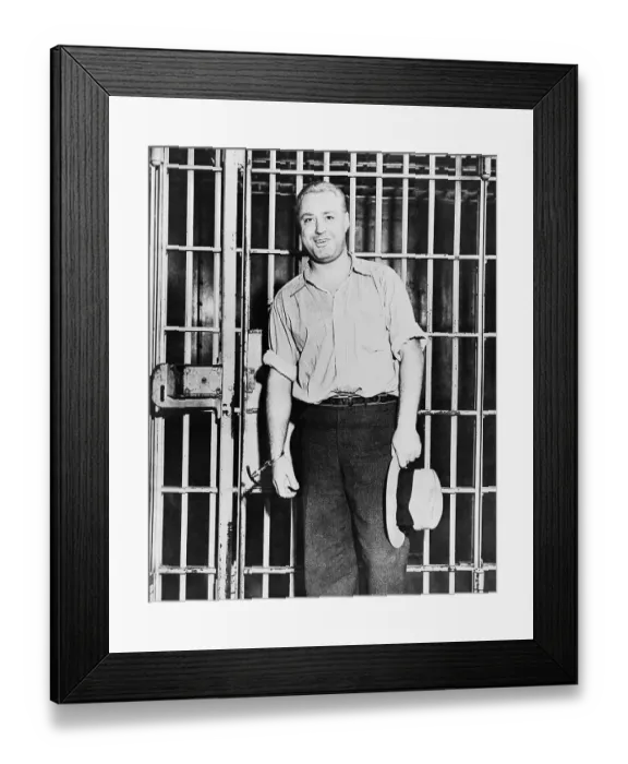 Framed Print : Portrait of George Machine Gun Kelly Framed Print : Portrait of George Machine Gun Kelly