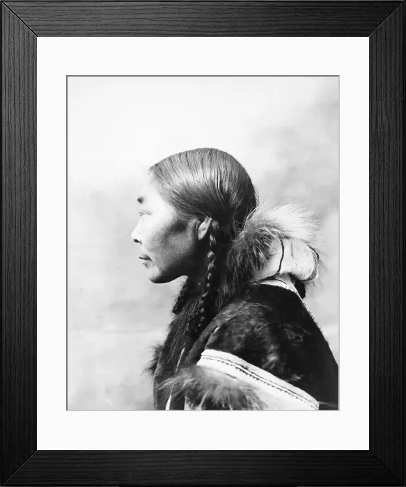 Framed Print : Profile of Eskimo Woman Framed Print : Profile of Eskimo Woman