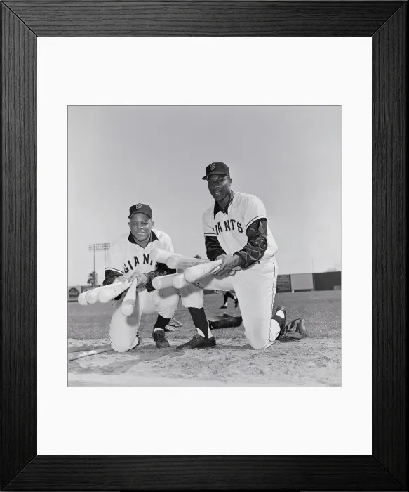 Framed Print : Willie Mays and Willie McCovey Selecting Baseball Bats Framed Print : Willie Mays and Willie McCovey Selecting Baseball Bats