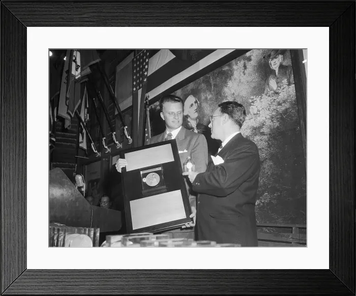 Framed Print : Evangelist Billy Graham Receiving an Award Framed Print : Evangelist Billy Graham Receiving an Award