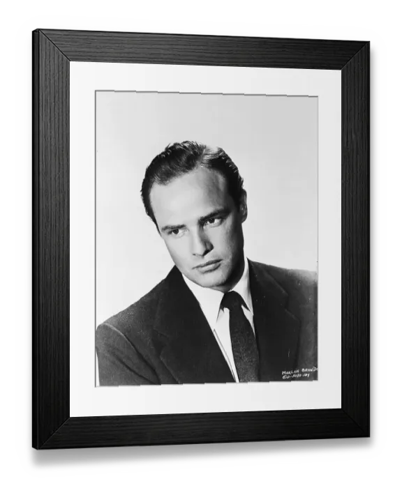 Framed Print : Portrait of Marlon Brando Framed Print : Portrait of Marlon Brando