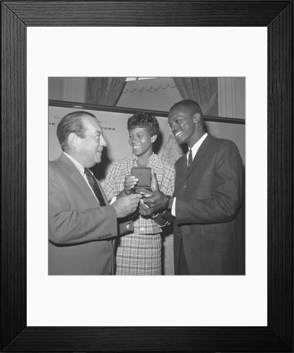 Framed Print : Mayor Robert Wagner Congratulating Wilma Rudolph Framed Print : Mayor Robert Wagner Congratulating Wilma Rudolph