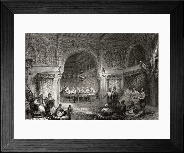 Framed Print : Interior of Moorish Palace in Algiers Framed Print : Interior of Moorish Palace in Algiers