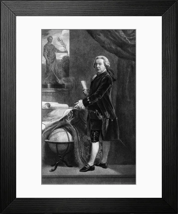 Framed Print : Portrait of John Adams from Side Framed Print : Portrait of John Adams from Side